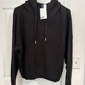 Divided Black Cowl Neck Sweater